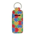 thumbnail image 1 of Unique Bargains 1 Pc Stylish Puzzle Pattern Lipstick and Perfume Cover Handbag Charm Decorative Keychain Colorful, 1 of 5