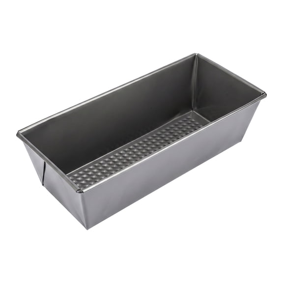 Unique Bargains Loaf Pan Large Size Nonstick Carbon Steel Tray for Homemade Bread Black 10.2"x4.6"x3"