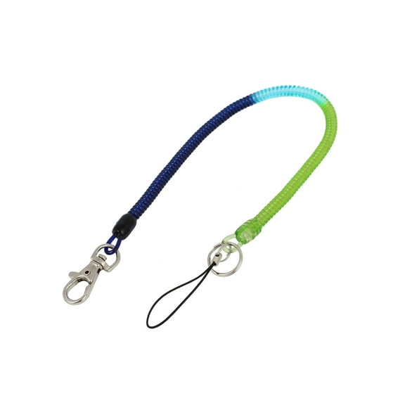 Unique Bargains Lobster Clasp Stretchy Coiled Strap Lanyard Tri-color for Phone Keyring