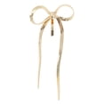 thumbnail image 1 of Unique Bargains Long Bow Ponytail Buckle Hair Clip 1 Pc Gold Tone, 1 of 5