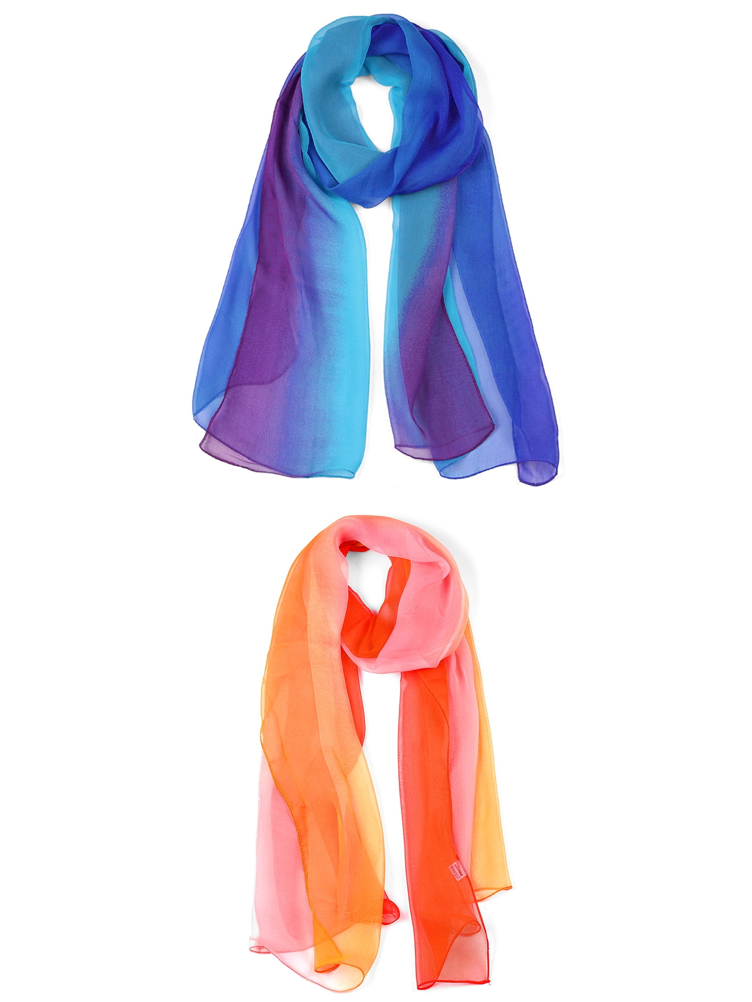 小物 th products/Inflated Scarf_MONO Unique Bargains Long Chiffon Lightweight Scarf - Royal Blue