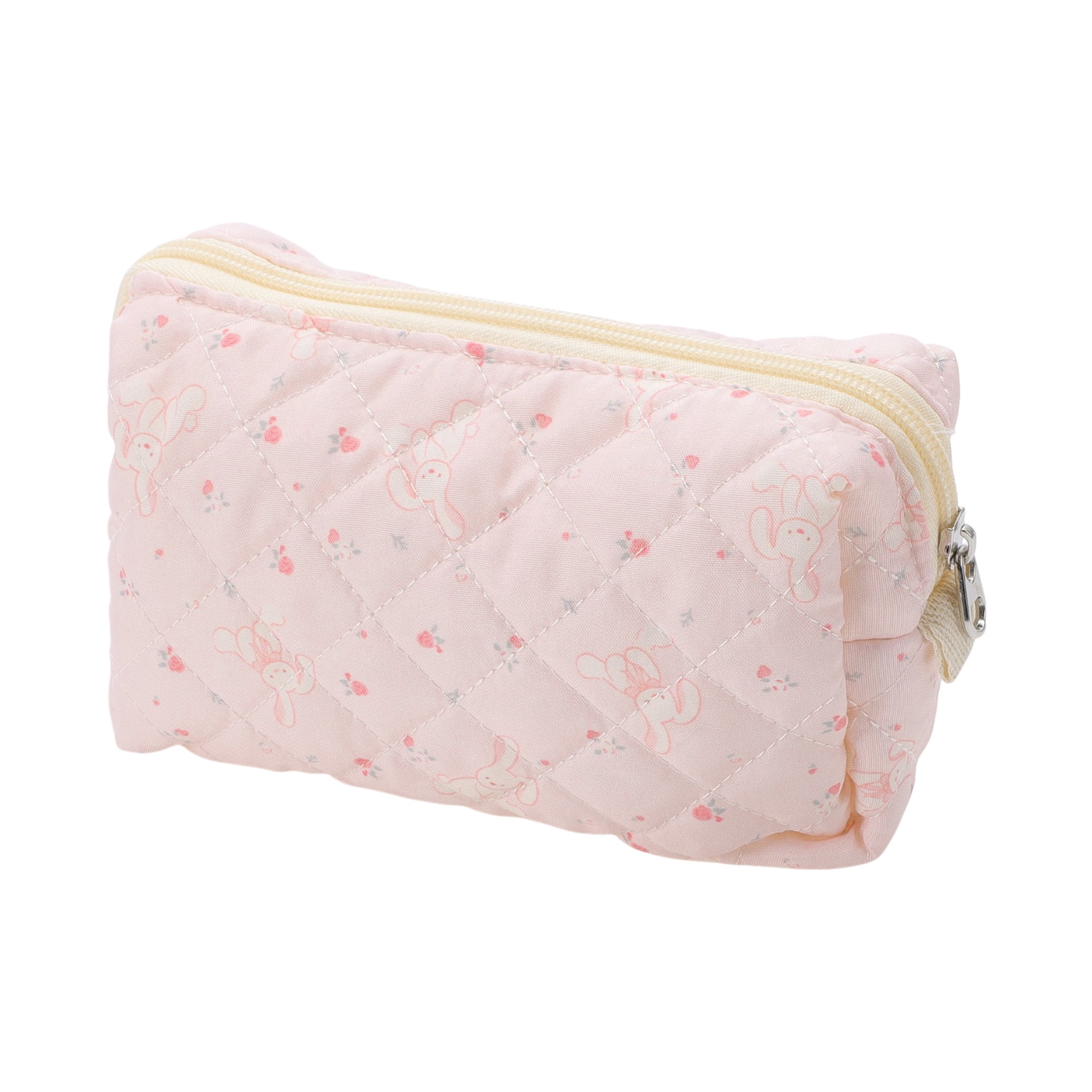 Unique Bargains Long-Eared Rabbit Makeup Bag Pink 1 Piece for Travel and Storage