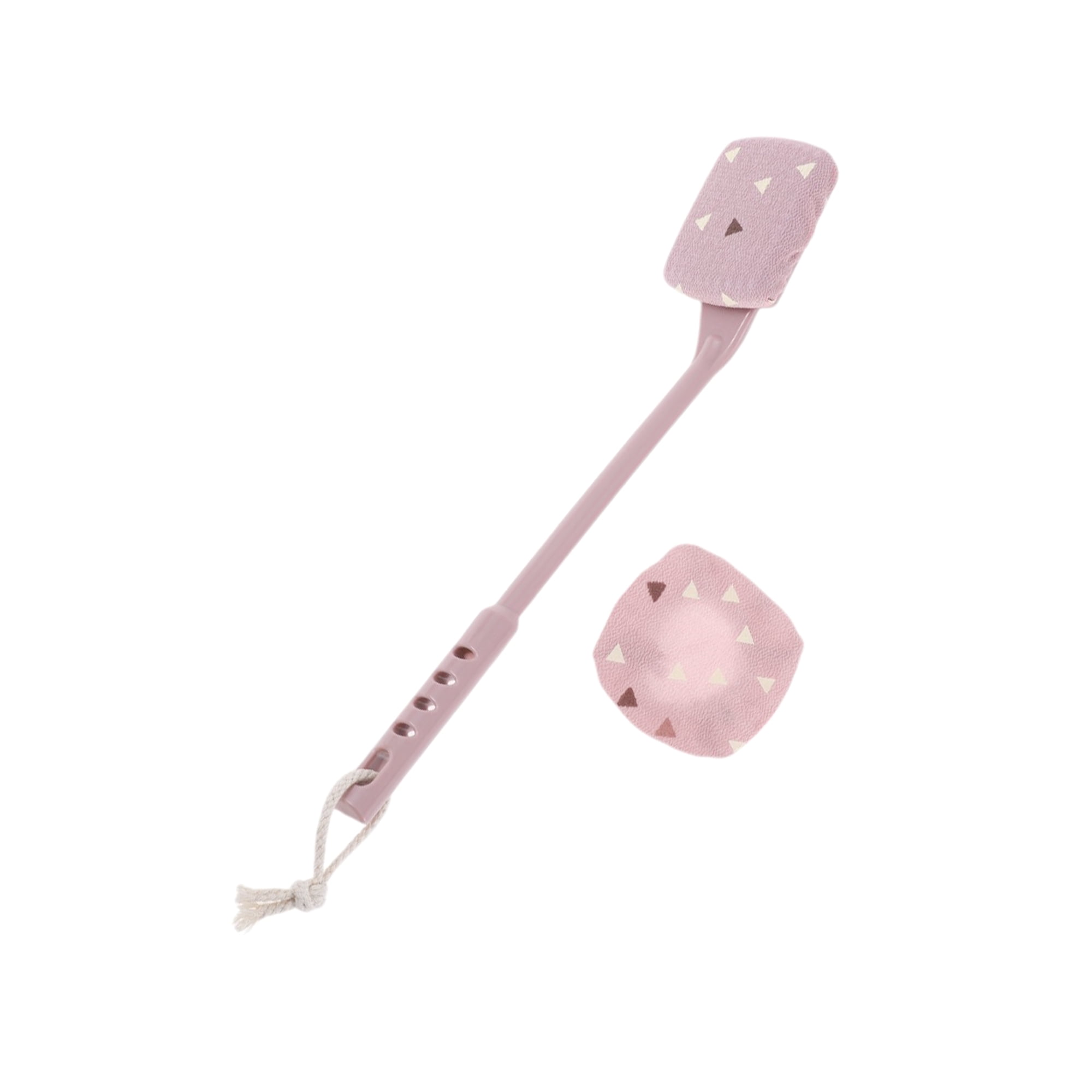 Unique Bargains Long Handle Bath Brush 15.74"x2.75"x1.18" 1 Set Pink Fine Sand