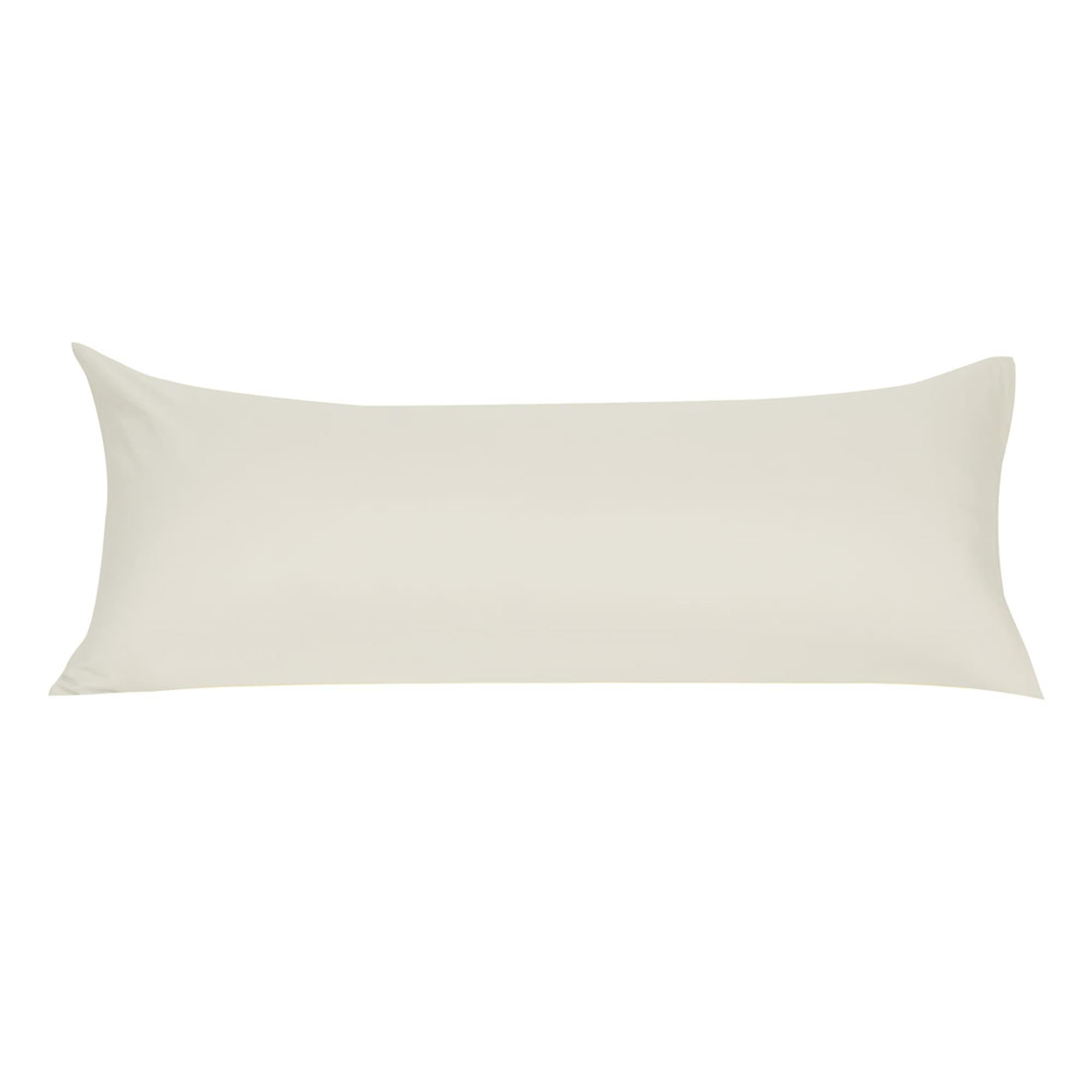 Unique Bargains Pillowcases Zippered Microfiber Body Pillow Cover Cream 20" x 60"