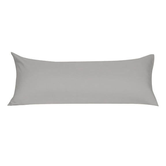 Unique Bargains Pillowcases Zippered Microfiber Body Pillow Cover Grey 20" x 54"