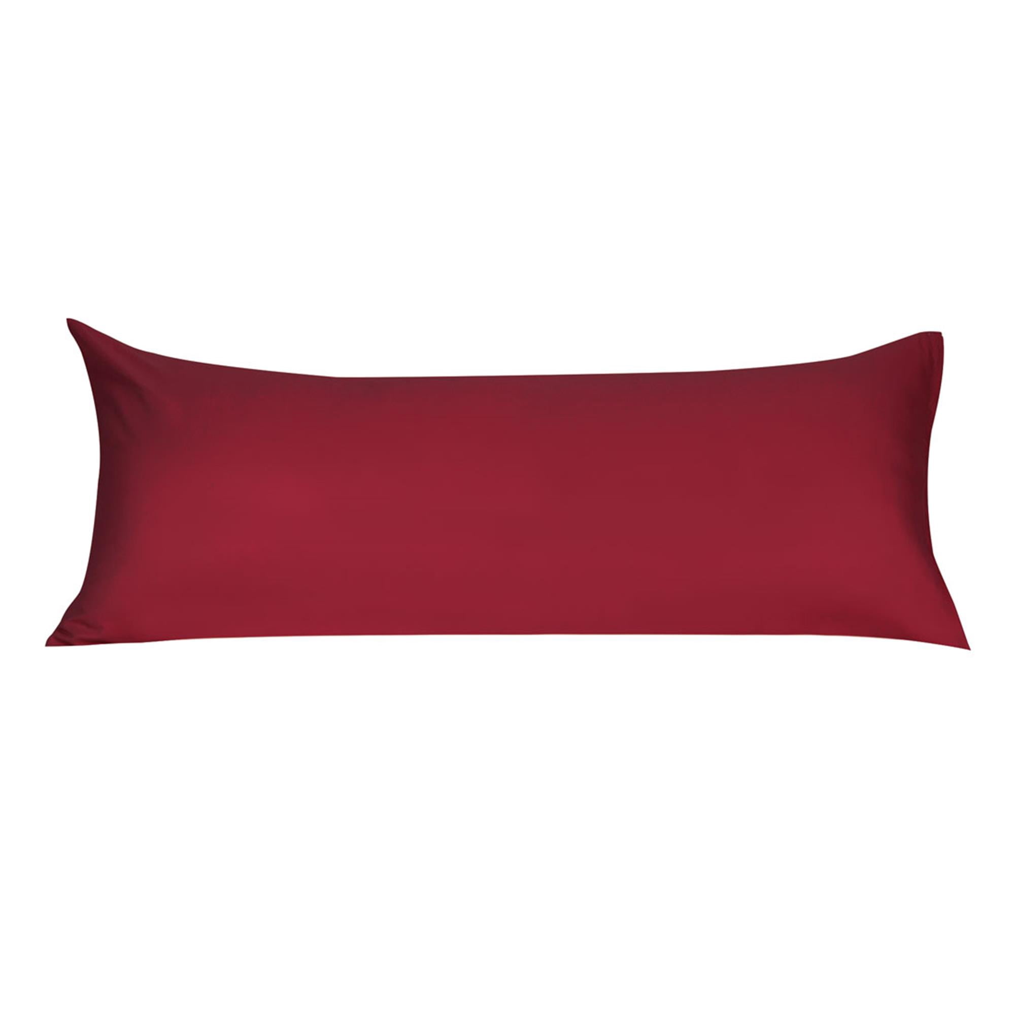 Unique Bargains Long Pillowcases Microfiber Body Pillow Covers Wine 20"x60"