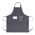thumbnail image 1 of Unique Bargains Long Waist Polyester Cooking Apron 35.4" x 26.4" Black Fine Stripe, 1 of 6