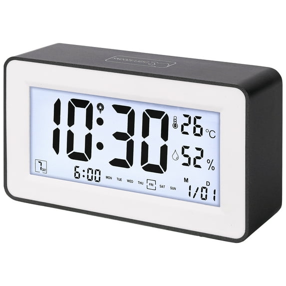Unique Bargains Loud Alarm Clock Black 5.5"L x 1.7"W x 3.1"H