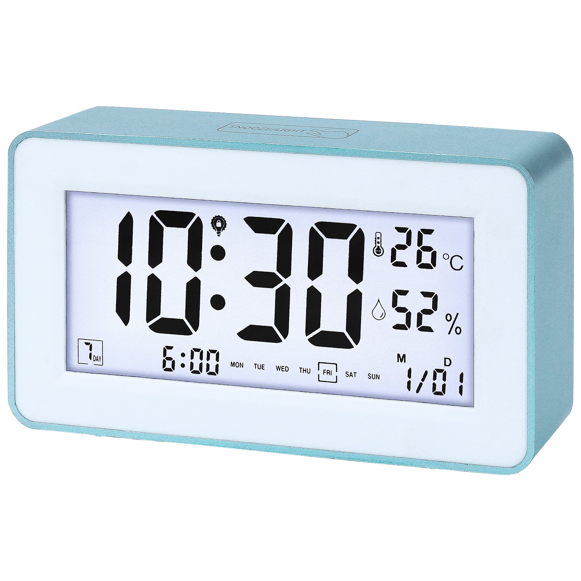 Unique Bargains Loud Alarm Clock Blue 5.5"L x 1.7"W x 3.1"H