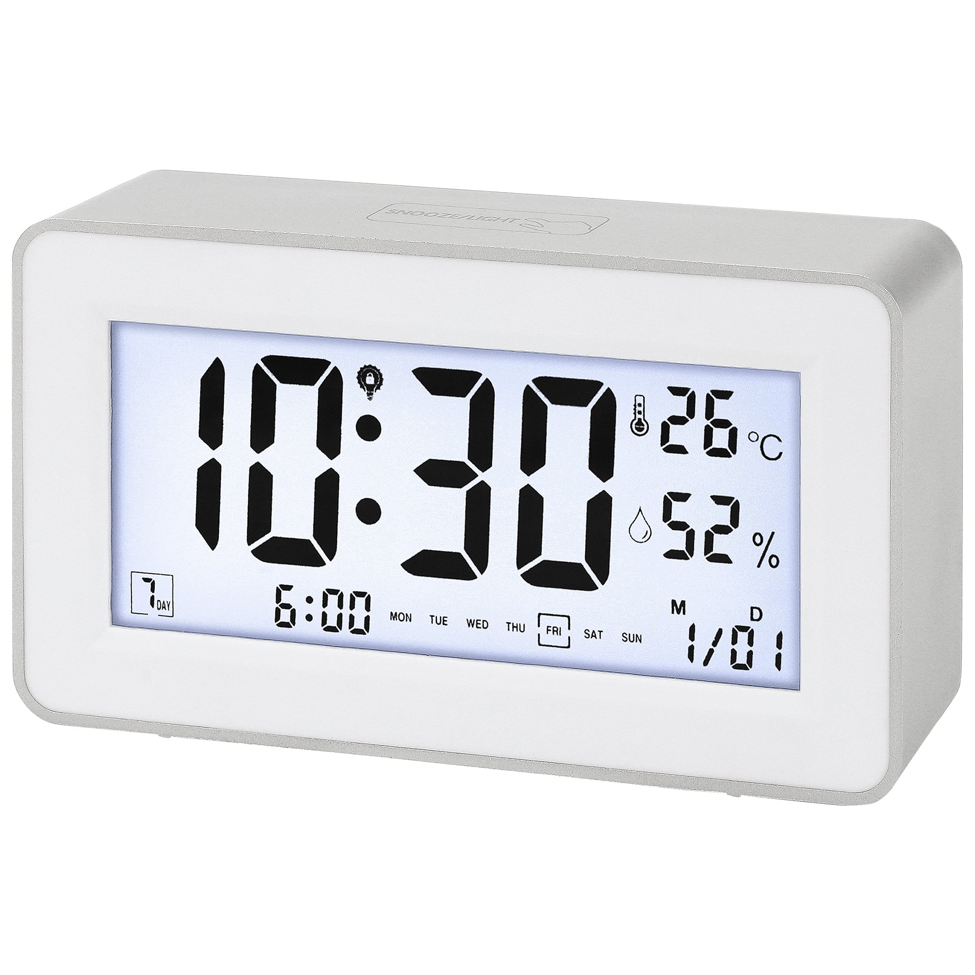 Unique Bargains Loud Alarm Clock Silver 5.5"L x 1.7"W x 3.1"H