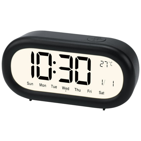 Unique Bargains Loud Alarm Clock Three Alarms Black 5.9"L x 1.77"W x 2.75"H