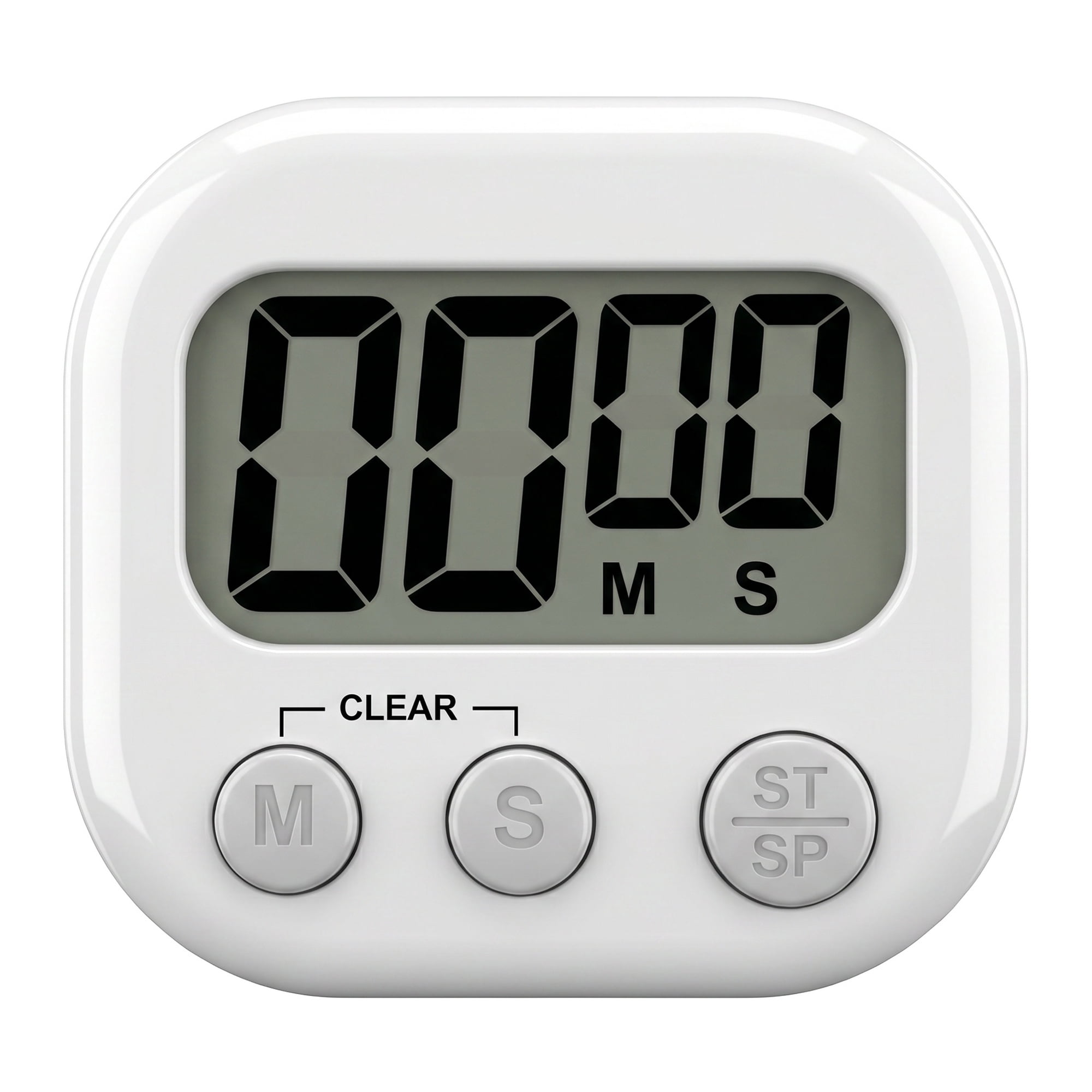 Unique Bargains Loud Alarm Magnetic Backing Kitchen Timer for Cooking White-B