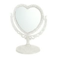 thumbnail image 1 of Unique Bargains Love Heart Shaped Double Sided 360° Rotating Makeup Mirror 1 Pc Beige, 1 of 7