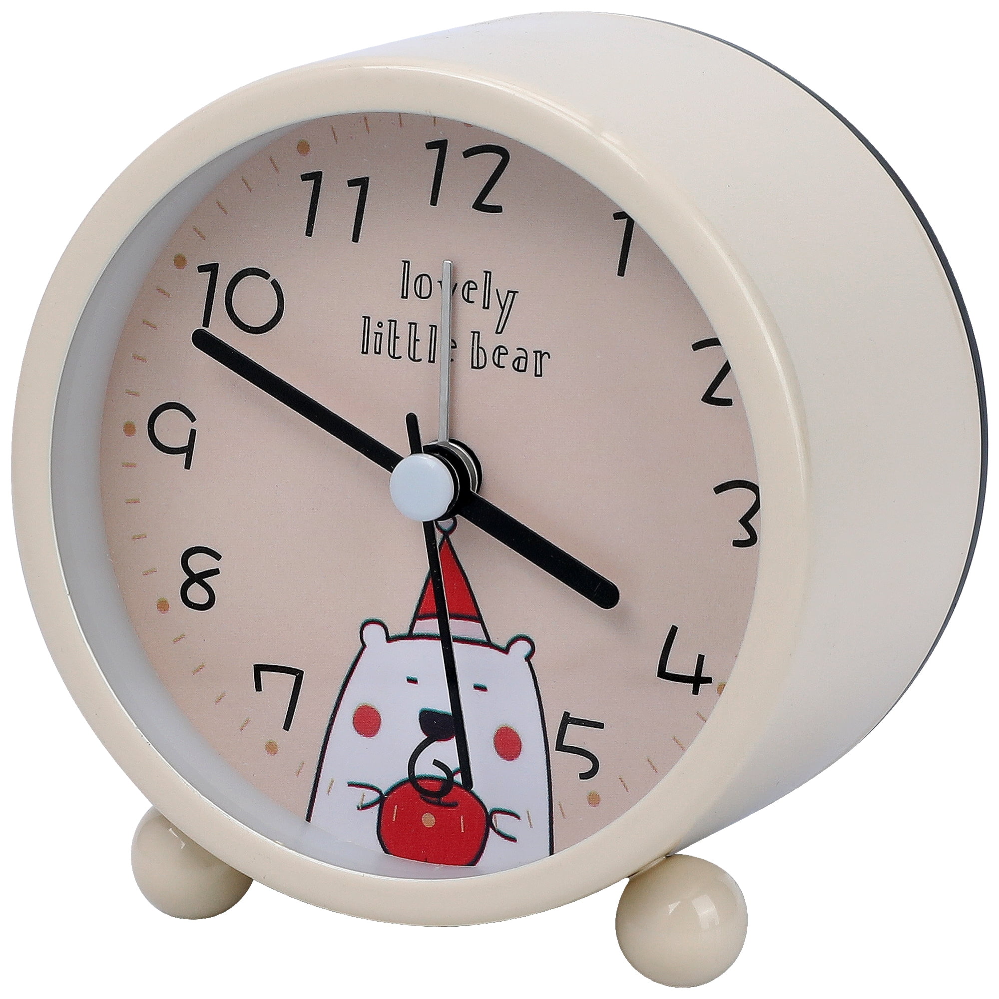 Unique Bargains Lovely Animal Patterns Alarm Clock White 3.1"L x 1.9"W x 3.3"H