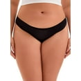thumbnail image 1 of Unique Bargains Low Waist Frill Trim Satin Full Coverage Briefs S Black, 1 of 6
