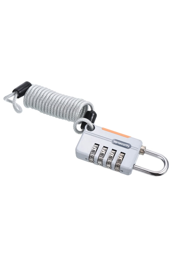 Luggage Cable Lock 4 Digit Combination Padlock with 3.3Ft Cable Gray 1