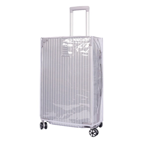 Unique Bargains Luggage Cover Protectors Transparent Sleeve Waterproof Clear Grey 20"