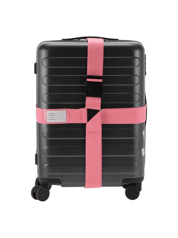 Luggage Straps with Combination Lock Light Pink 165.4"