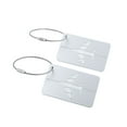 thumbnail image 1 of Unique Bargains Luggage Tags Aluminium Metal Bag Travel ID Labels Tag Suitcase Card Silver, 1 of 6