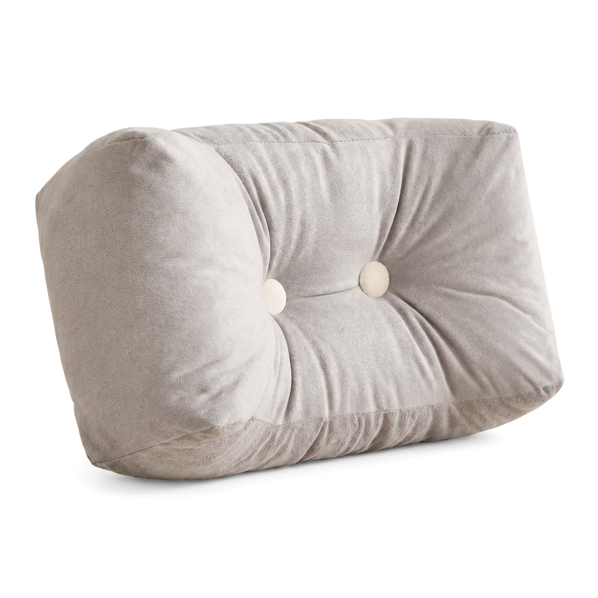 Unique Bargains Lumbar Support Pillow Cotton Back Support Amber Gray 18.9" x 9.8" x 7.5"