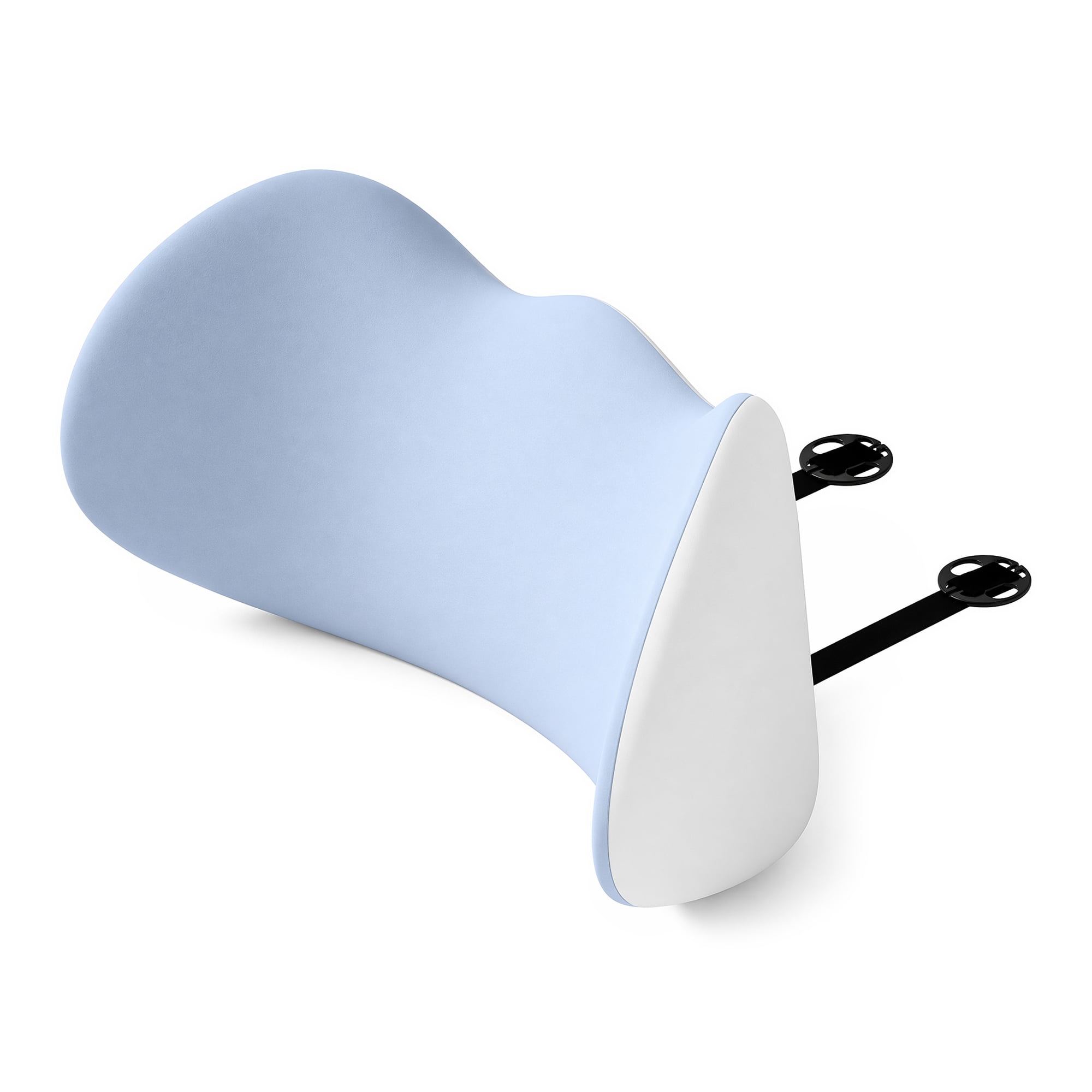 Unique Bargains Lumbar Support Pillow Cotton Back Support Blue Gray 17.3" x 4.3" x 7.5"