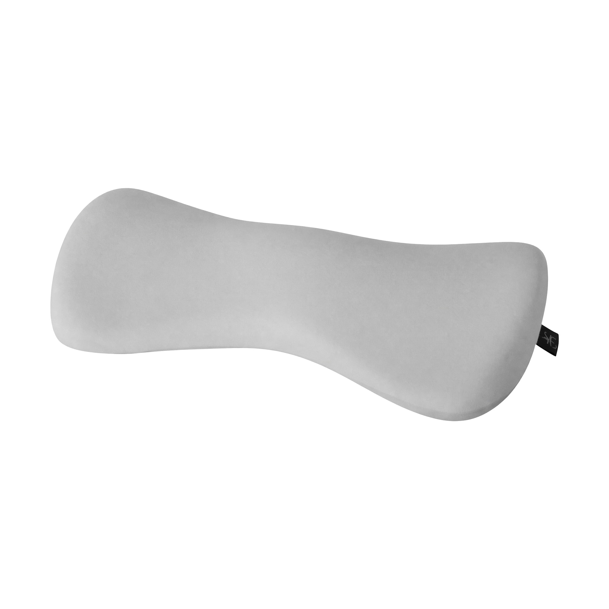 Unique Bargains Lumbar Support Pillow Cotton Back Support Light Gray 15.7" x 8.7" x 2.4"