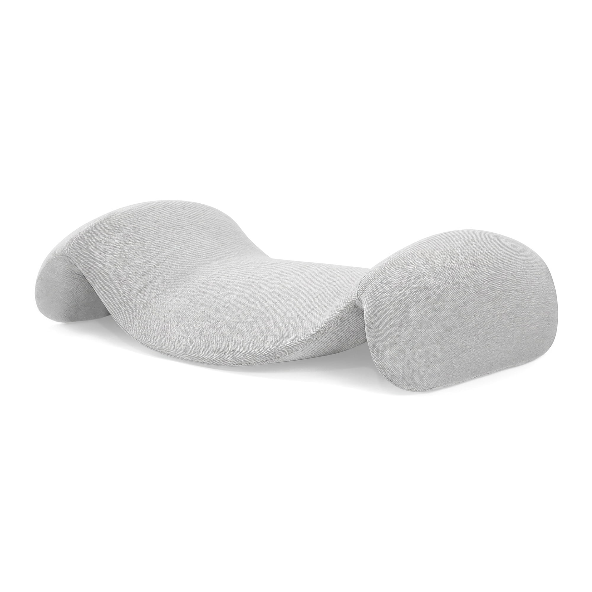 Unique Bargains Lumbar Support Pillow Cotton Back Support Light Gray 18.9" x 11" x 5.1"