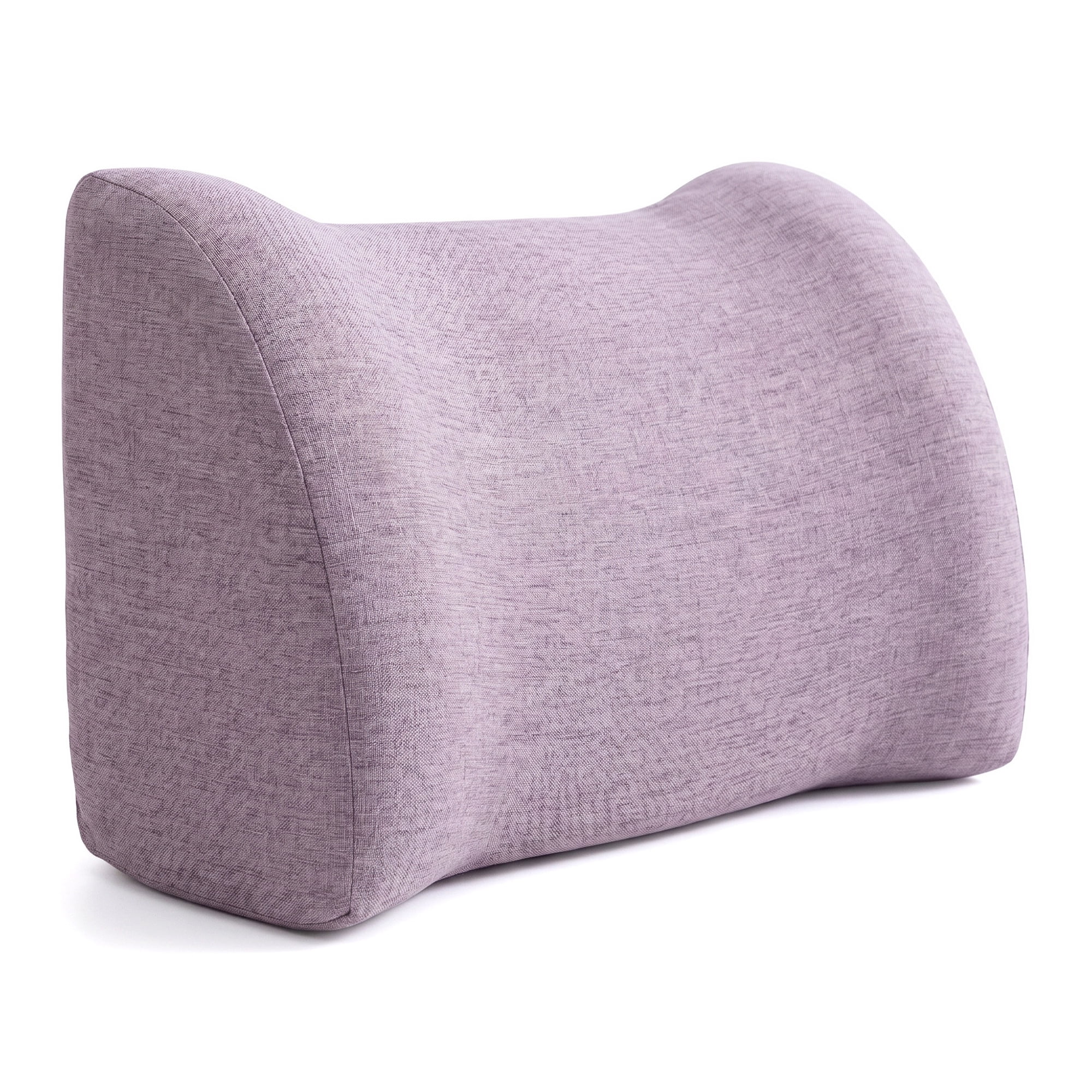 Unique Bargains Lumbar Support Pillow Cotton Back Support Light Purple 17.7" x 7.5" x 11"