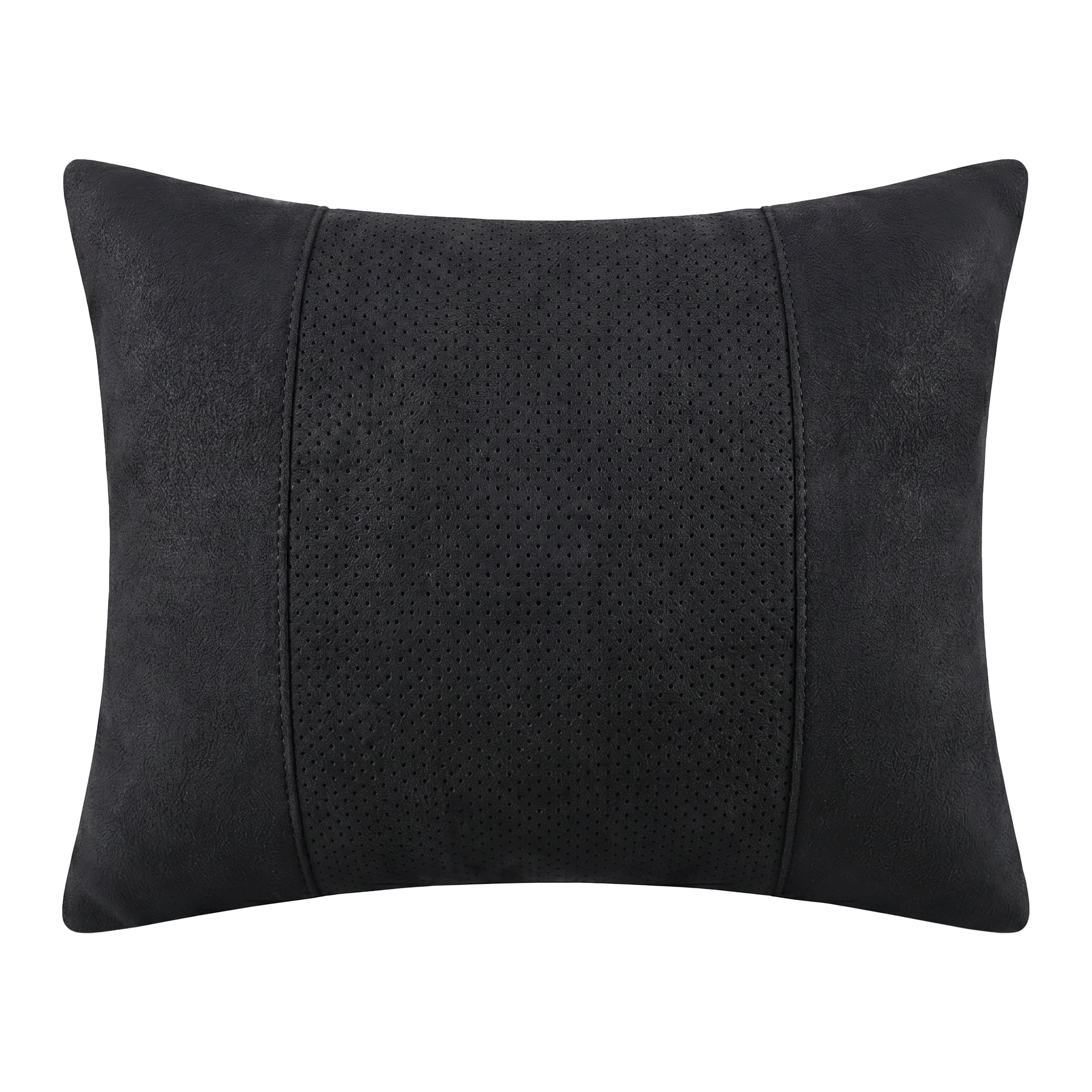 Unique Bargains Lumbar Support Pillow Down Back Support Black 14.2" x 9.8"