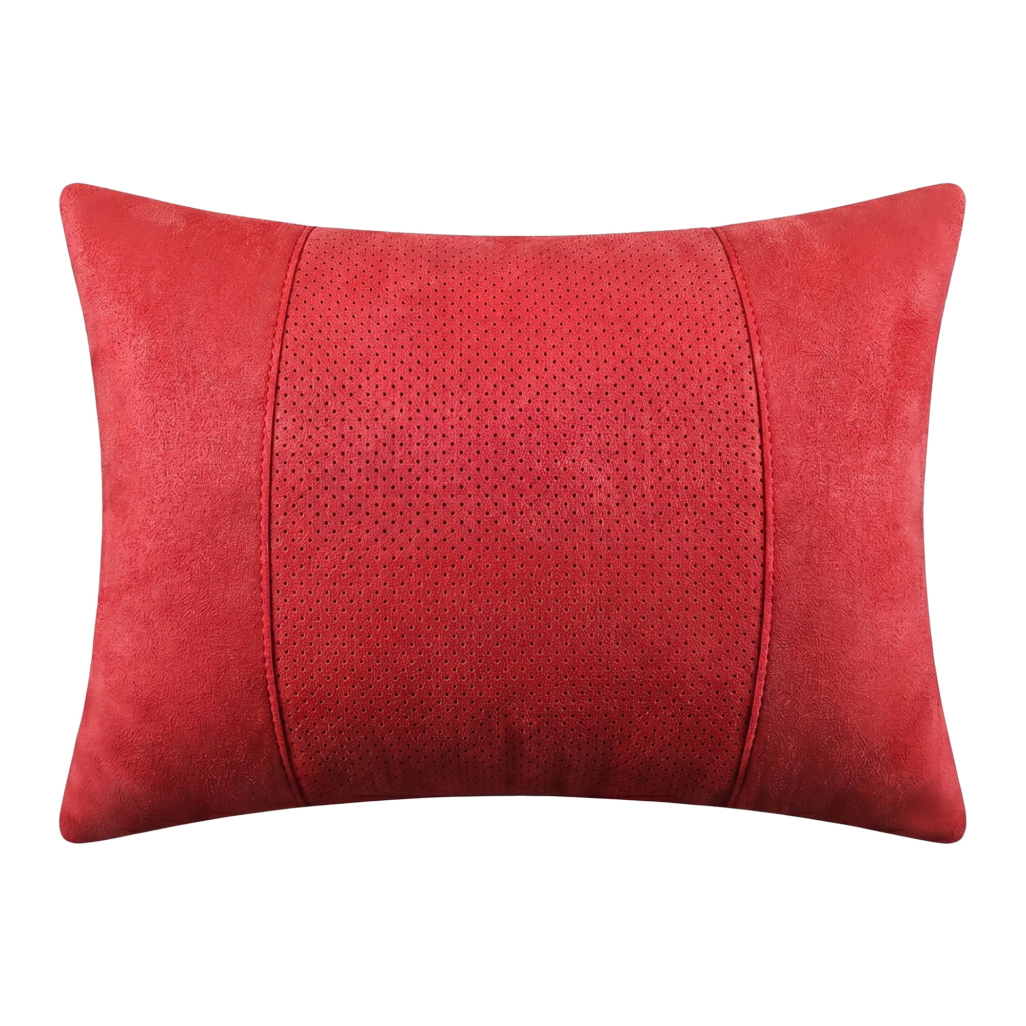 Unique Bargains Lumbar Support Pillow Down Back Support Red 14.2" x 9.8"