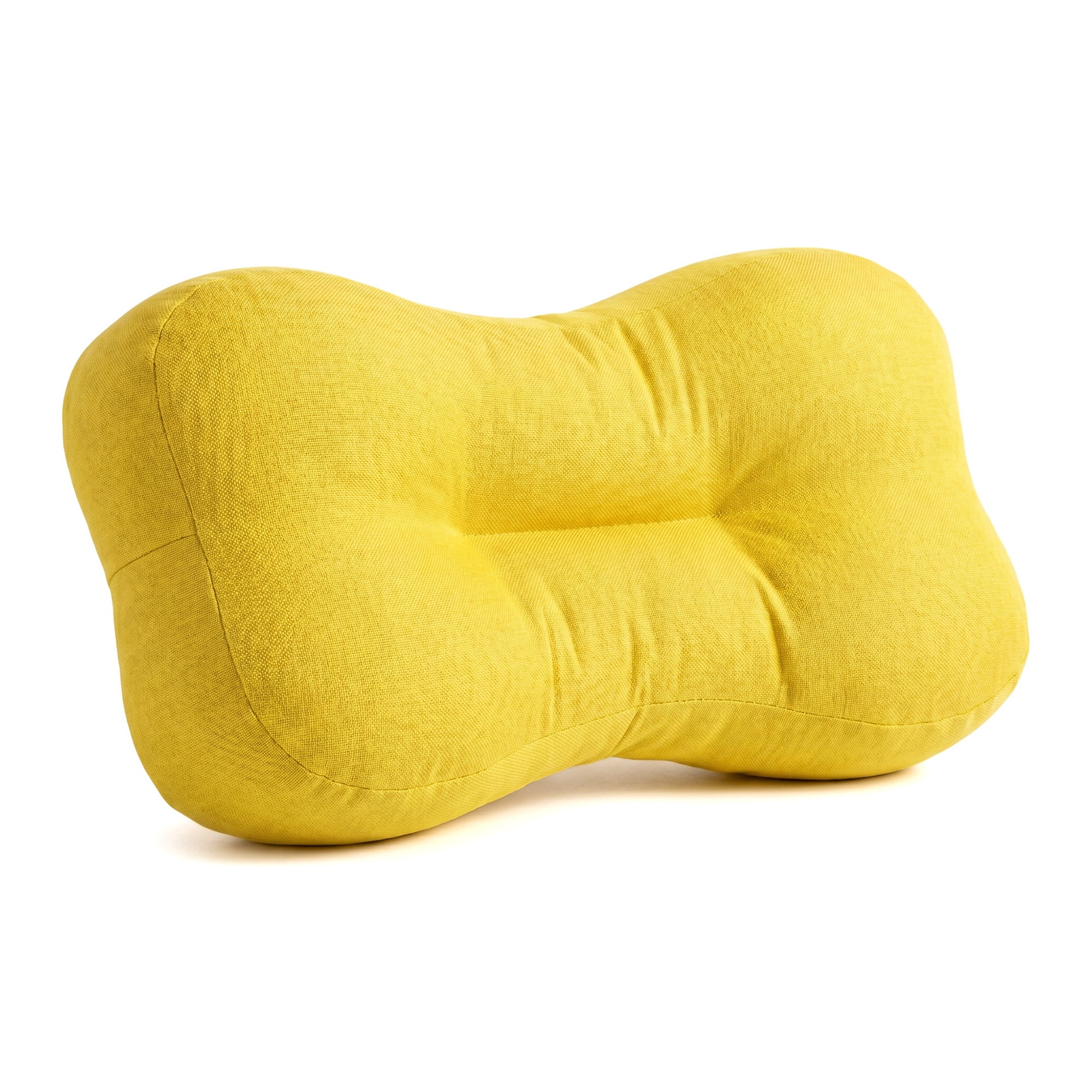 Unique Bargains Lumbar Support Pillow Flax Back Support Apricot Yellow 18.9" x 10.6"