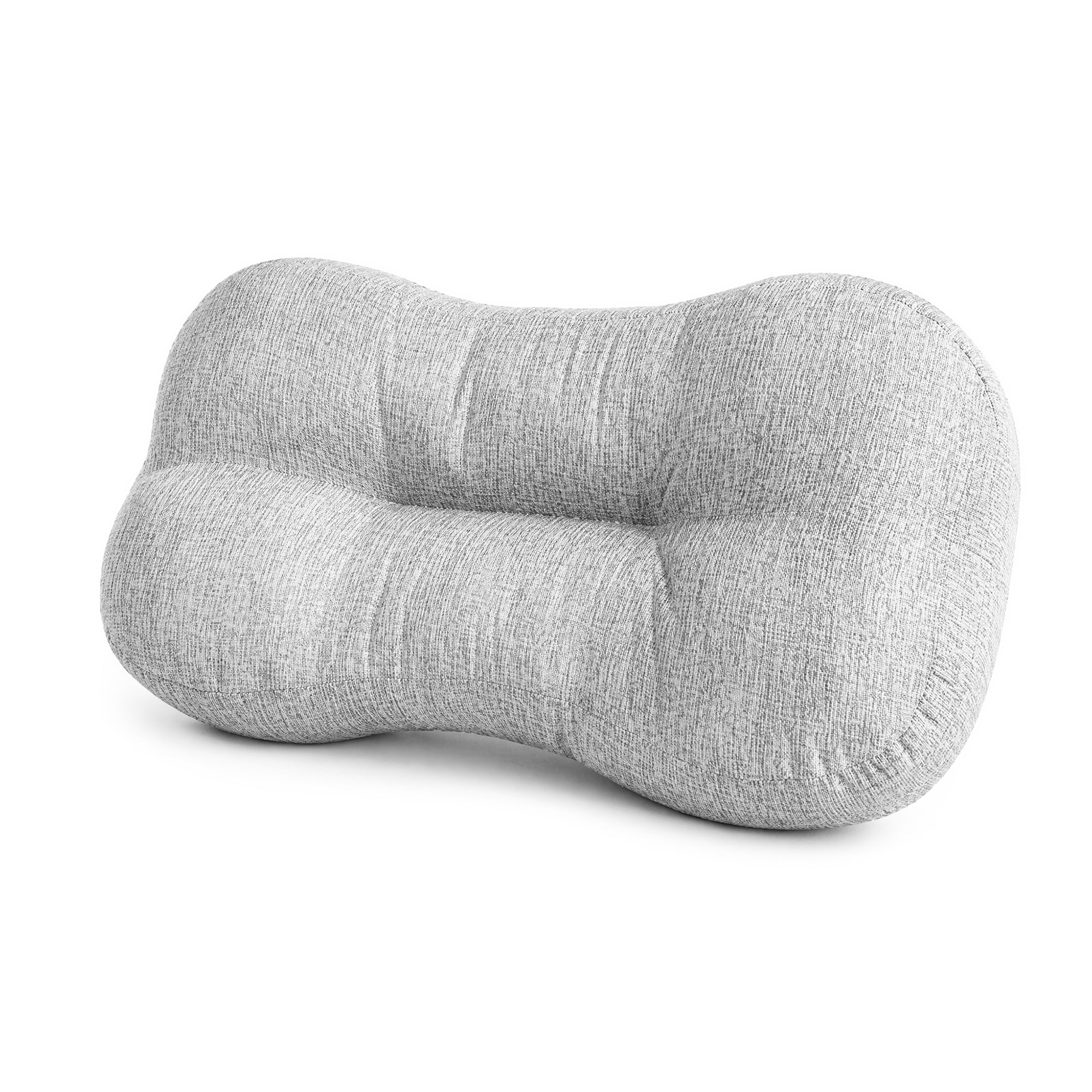 Unique Bargains Lumbar Support Pillow Flax Back Support Dark Gray 18.9" x 10.6"