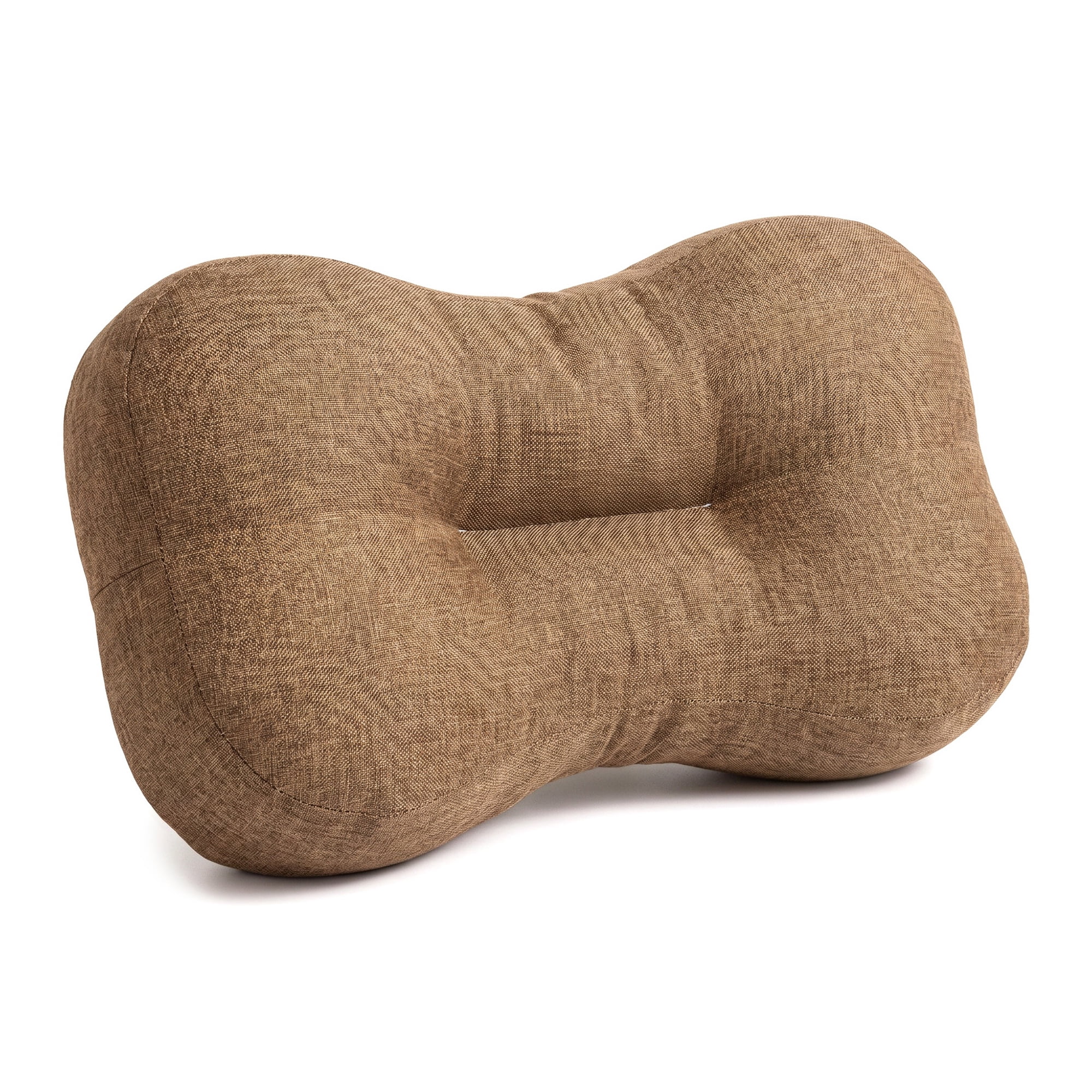 Unique Bargains Lumbar Support Pillow Flax Back Support Light Brown 18.9" x 10.6"