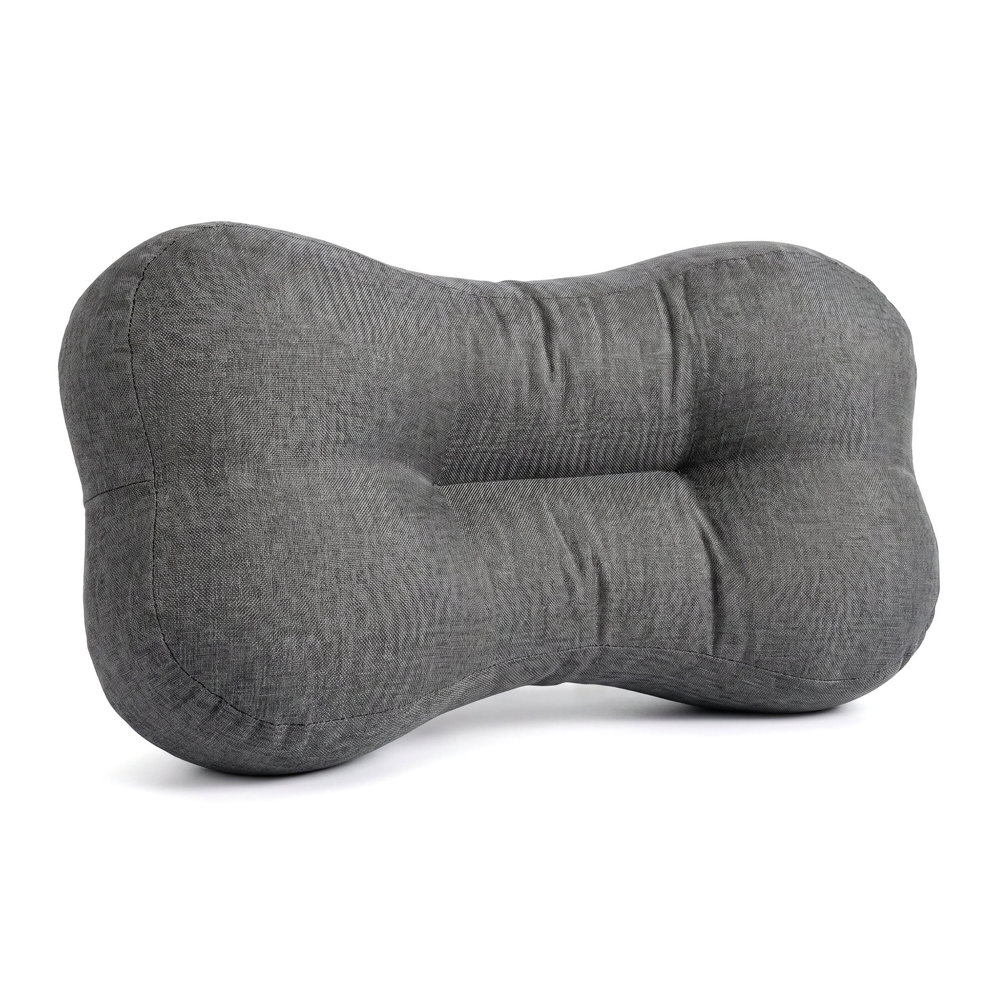 Unique Bargains Lumbar Support Pillow Flax Back Support Smoky Gray 18.9" x 10.6"