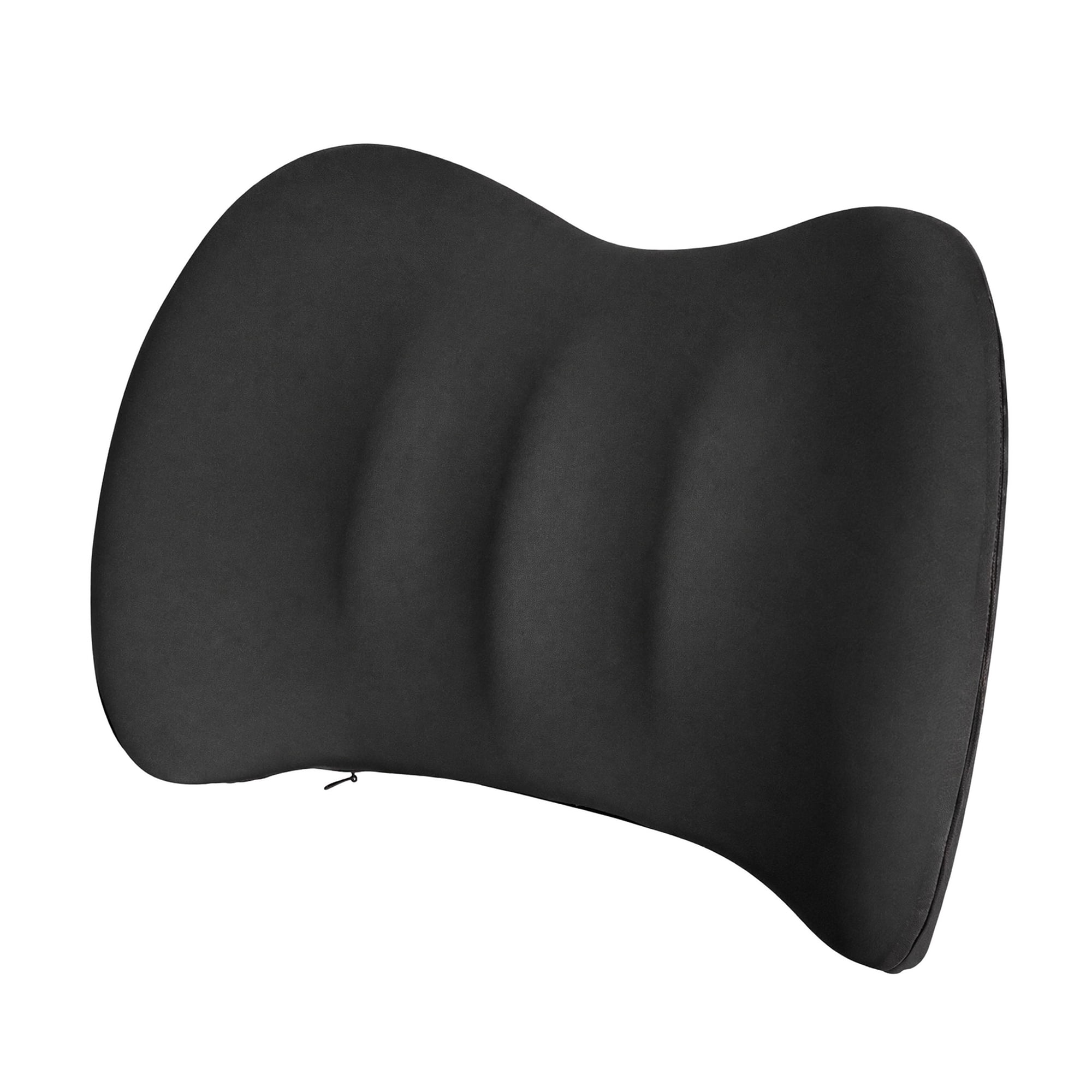 Unique Bargains Lumbar Support Pillow Memory Foam Back Support Black 16.5" x 3.9" x 12.2"