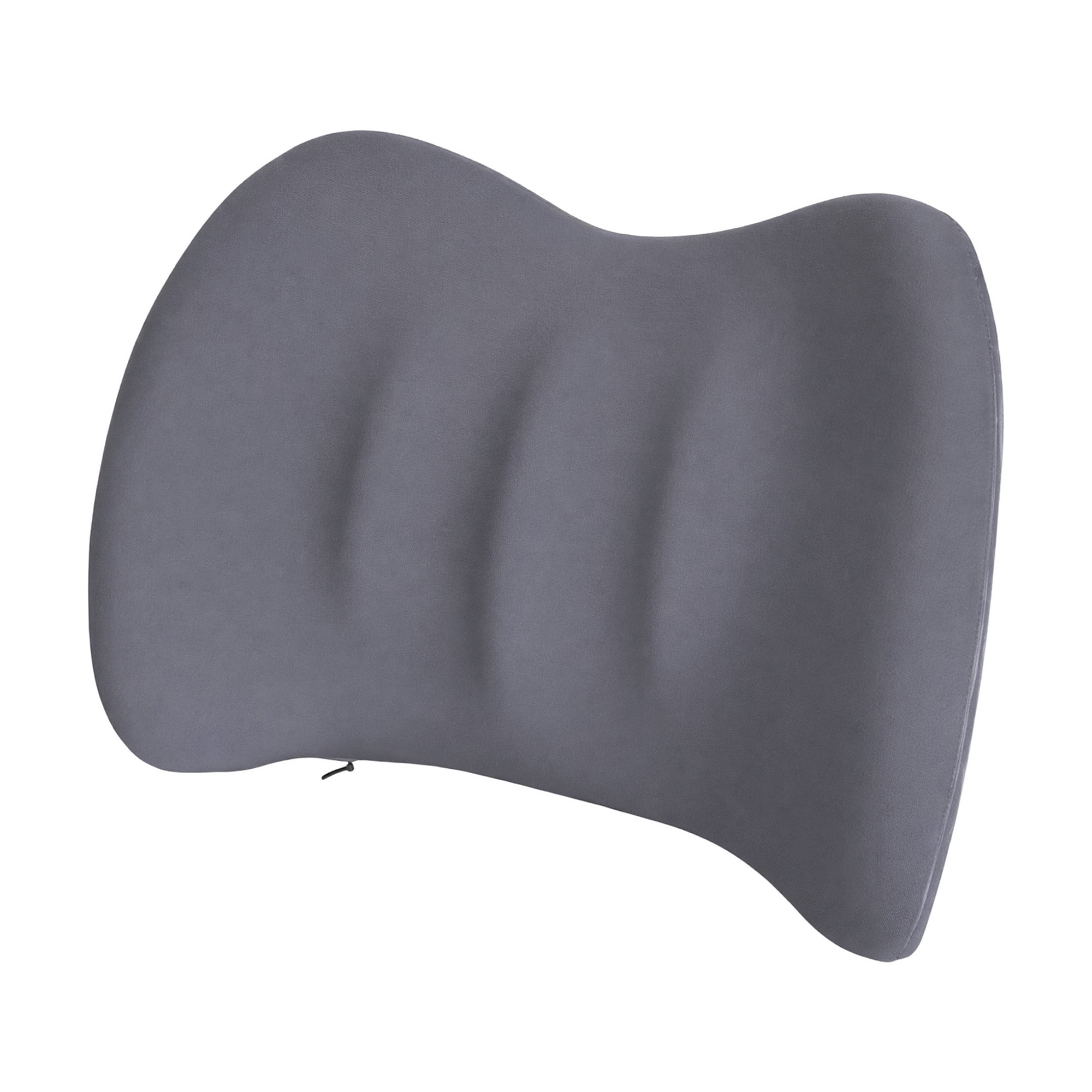 Unique Bargains Lumbar Support Pillow Memory Foam Back Support Gray 16.5" x 3.9" x 12.2"