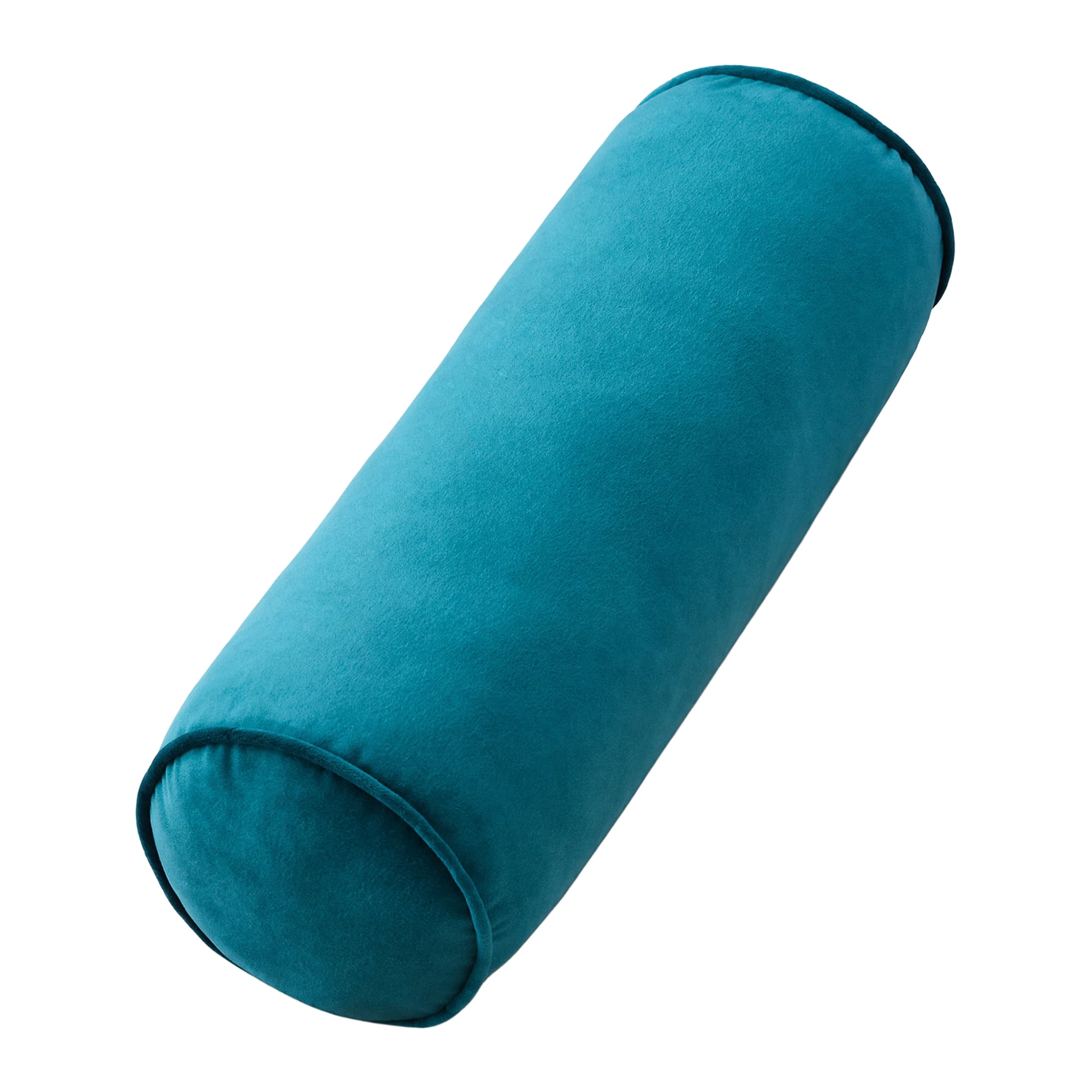 Unique Bargains Lumbar Support Wool Pillow for Back Support Peacock Blue 19.7"x6.7"