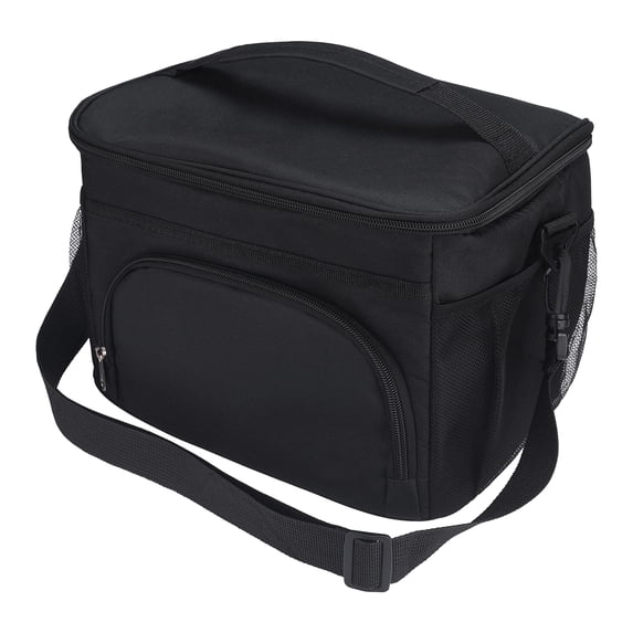Unique Bargains Lunch Bag Insulated Lunch Bag Leakproof Lunch Box Black