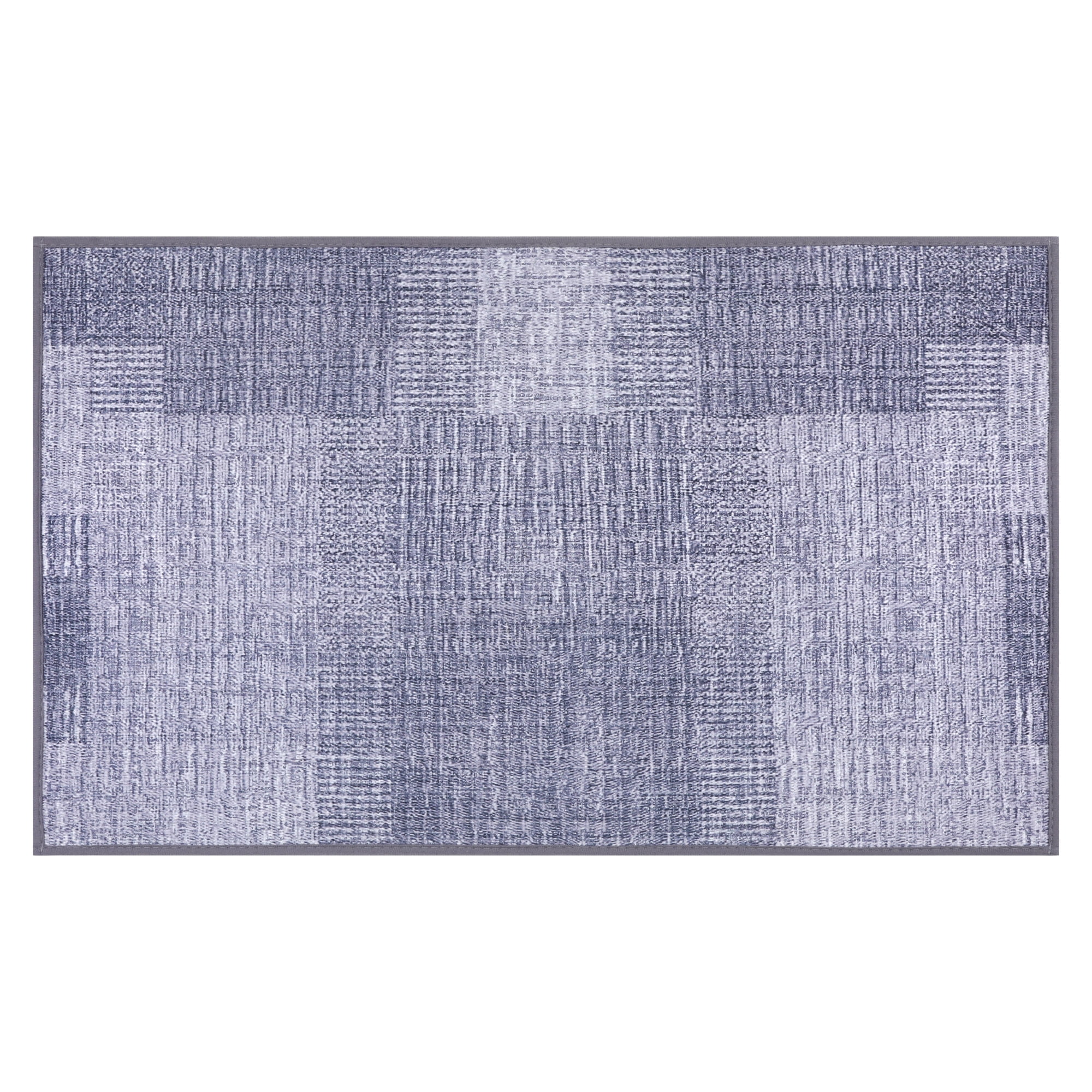 Unique Bargains Luxury Bath Floor Mats Soft Absorbent Bath Rugs Quick Dry Grey 16" x 24"