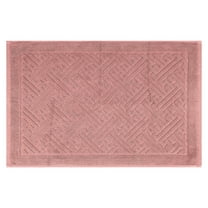 Unique Bargains Luxury Bath Mat Cotton Absorbent Hotel Spa Shower Floor Towel Pink