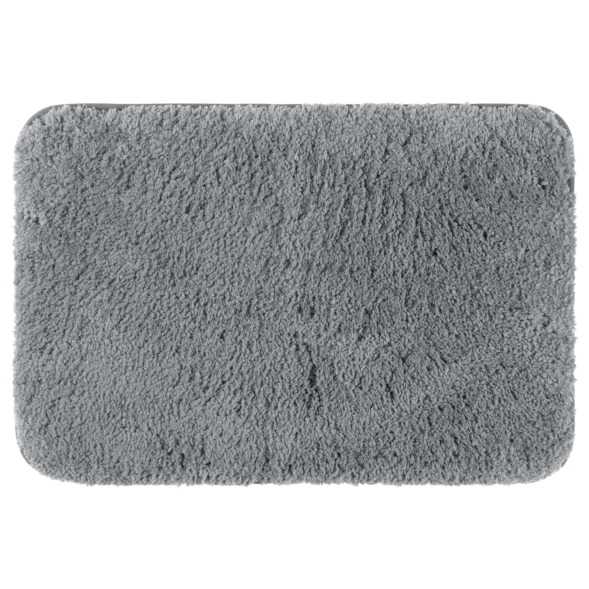 Unique Bargains Luxury Bath Mat Rug Solid Plush Shaggy Bath Carpet Grey