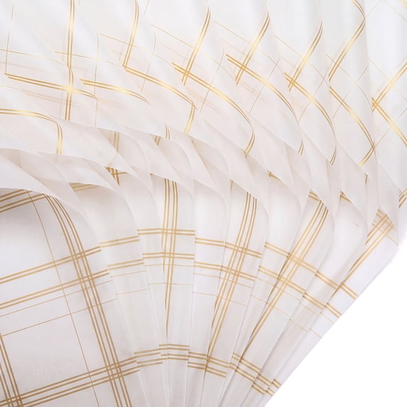 Unique Bargains Luxury Plaid Waterproof Gift Wrap Paper for Bouquets White 22.4"x 22.4"