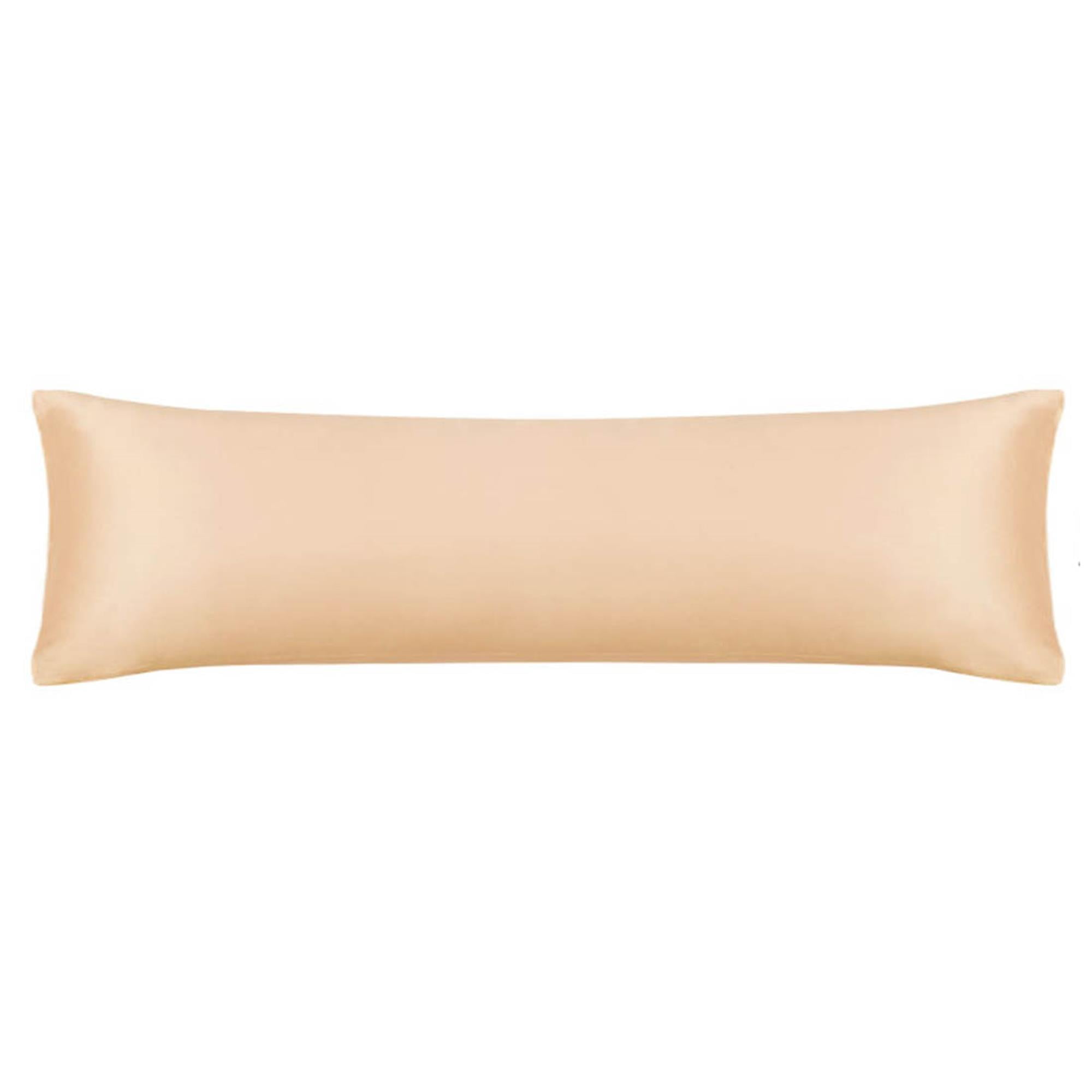 Unique Bargains Envelope Closure Satin Silk Body Pillow Cover Champagne 20"x54"