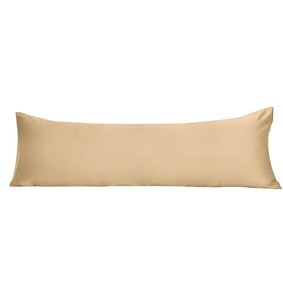 Unique Bargains Luxury Silky Satin Body Pillow Case Gold 20" x 48"
