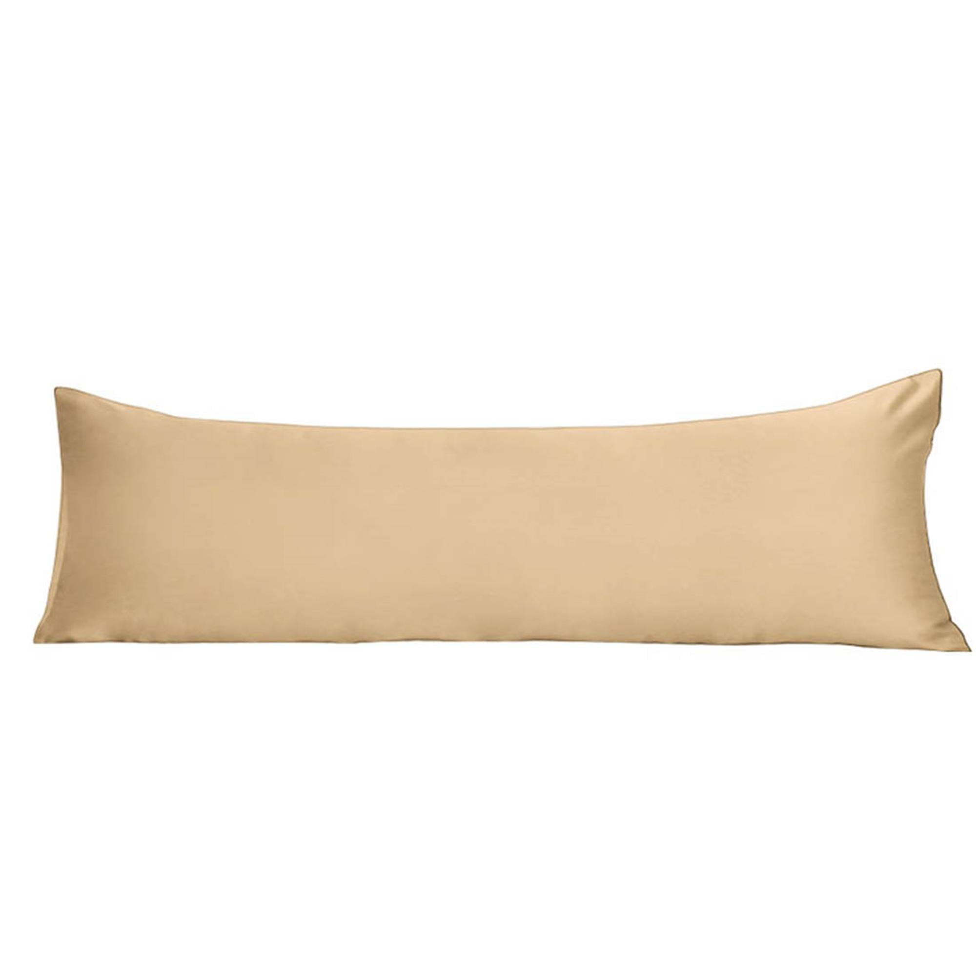 Unique Bargains Luxury Silky Satin Body Pillow Case Gold 20" x 60"