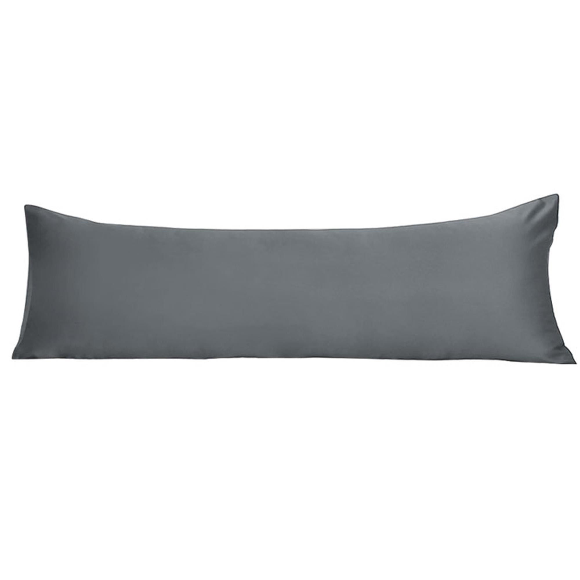 Unique Bargains Luxury Silky Satin Body Pillow Case Gray 20" x 48"