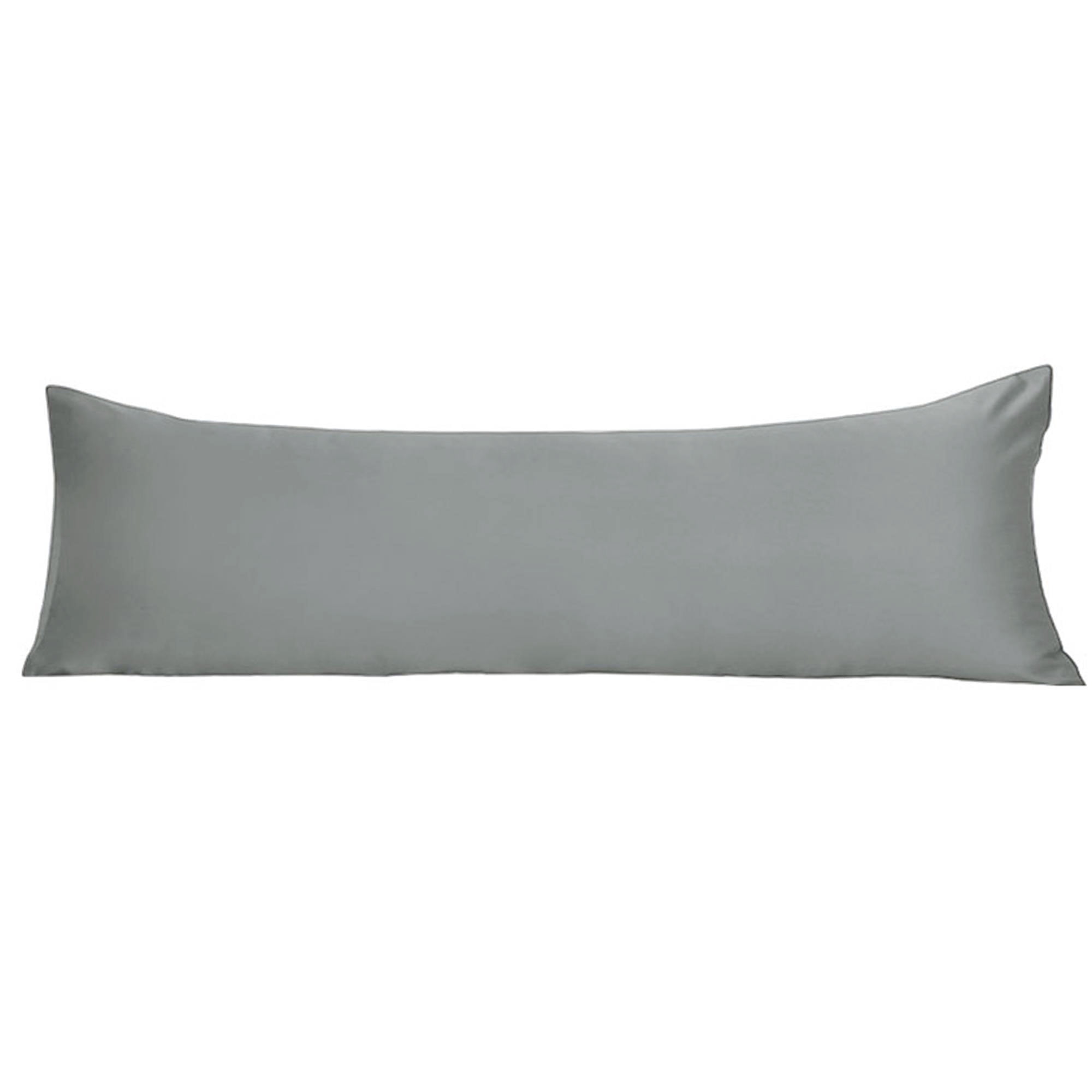 Unique Bargains Luxury Silky Satin Body Pillow Case Gray 20" x 54
