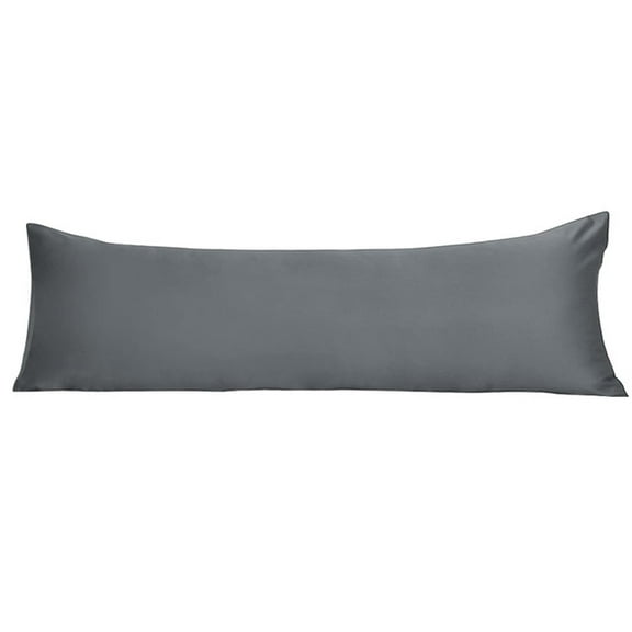 Unique Bargains Luxury Silky Satin Body Pillow Case Gray 20" x 60"