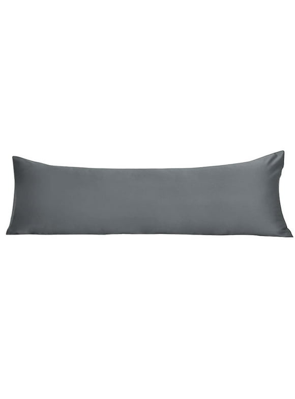 Unique Bargains Luxury Silky Satin Body Pillow Case Gray 20" x 60"