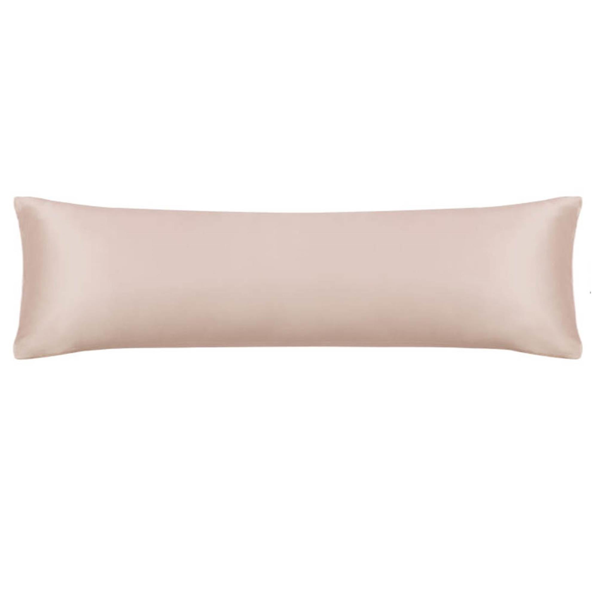 Unique Bargains Luxury Silky Satin Body Pillow Case Khaki 20" x 48"